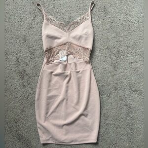 Windsor nude cut out mini dress - size small